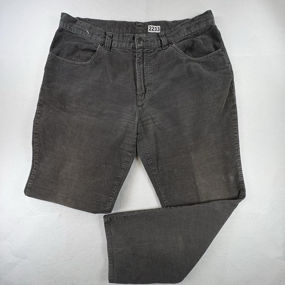 Patagonia Corduroy Pants Mens 38x30 Gray Organic Cotton 5 Pocket Casual Faded